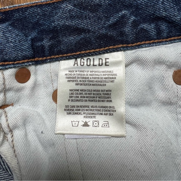 AGOLDE Distressed Denim Shorts - Size 29 - Picture 5 of 5